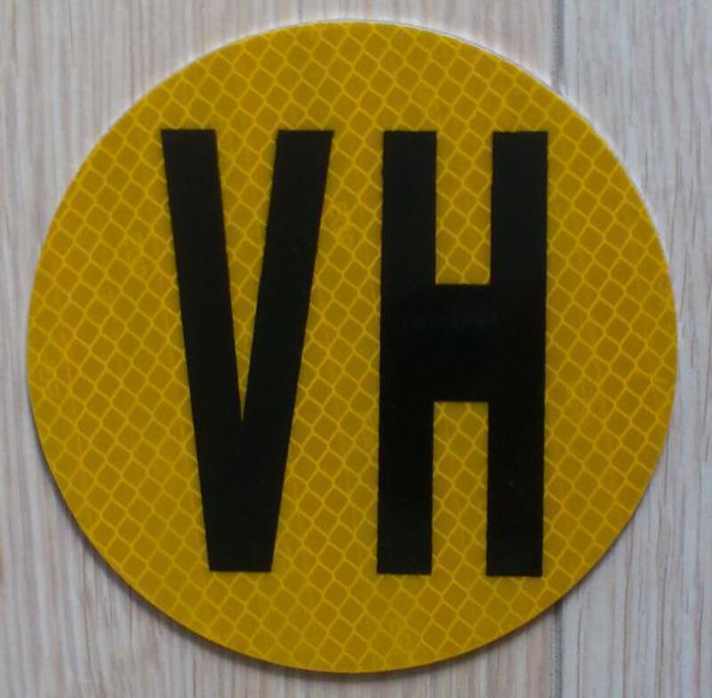 Spain Historic Vehicle Reflective VH Sign Sticker - 